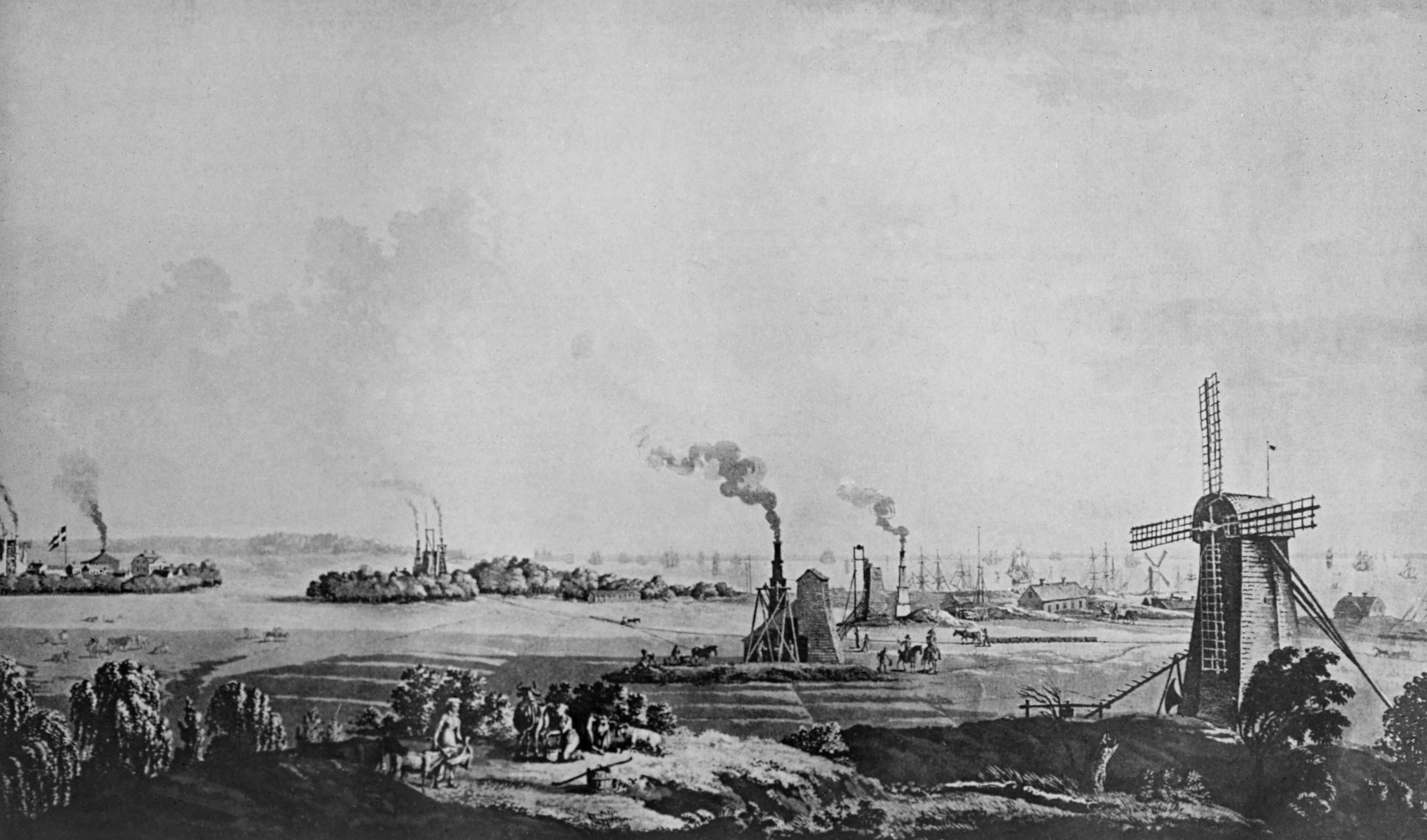 Höganäsbolaget Höganäs Aktiebrev, efter ritning af Billqvist 1905, samtidigt graverad af M R Heland början av 1800-talet