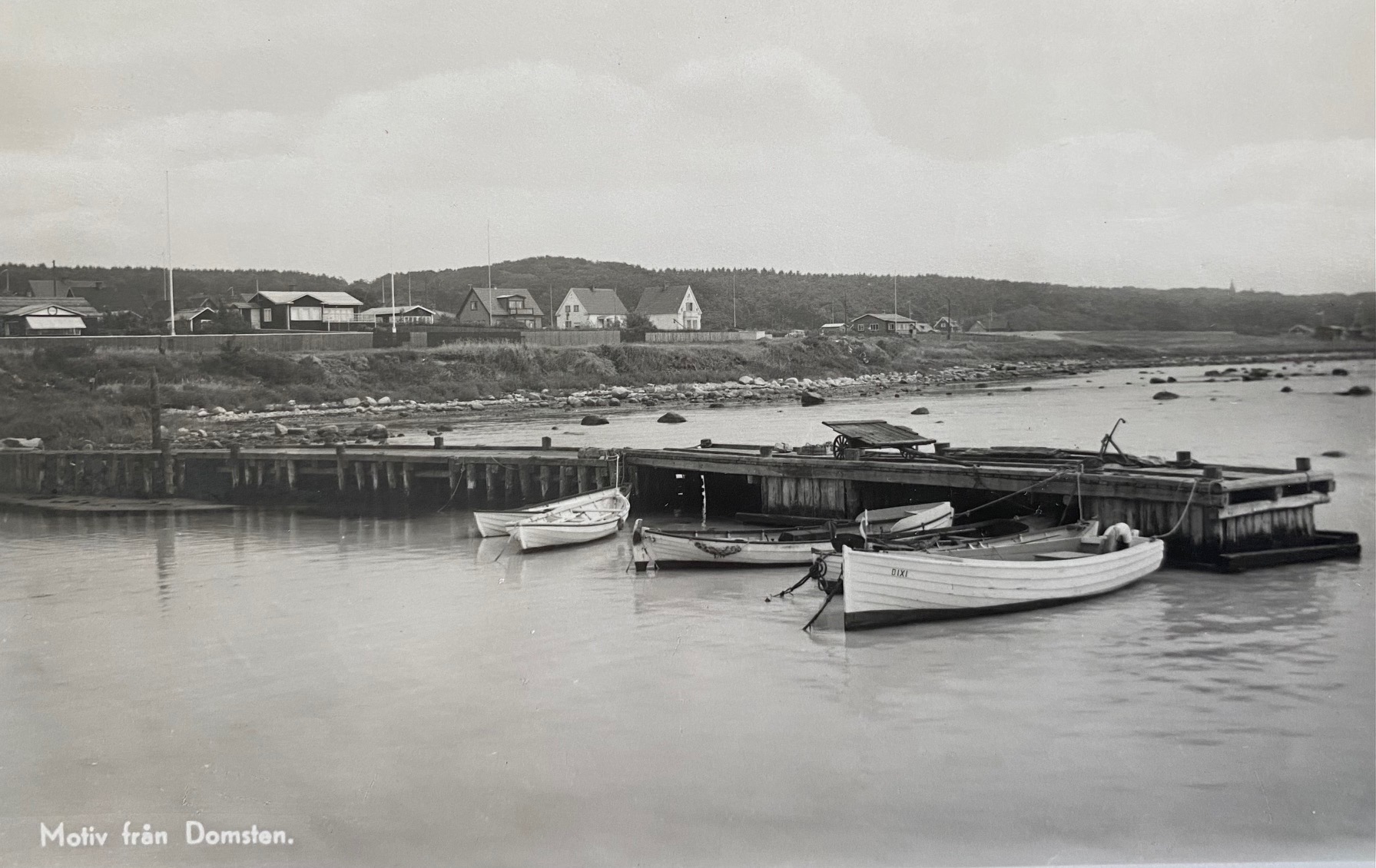 Motiv från Domstens hamn, början av 1940-talet.