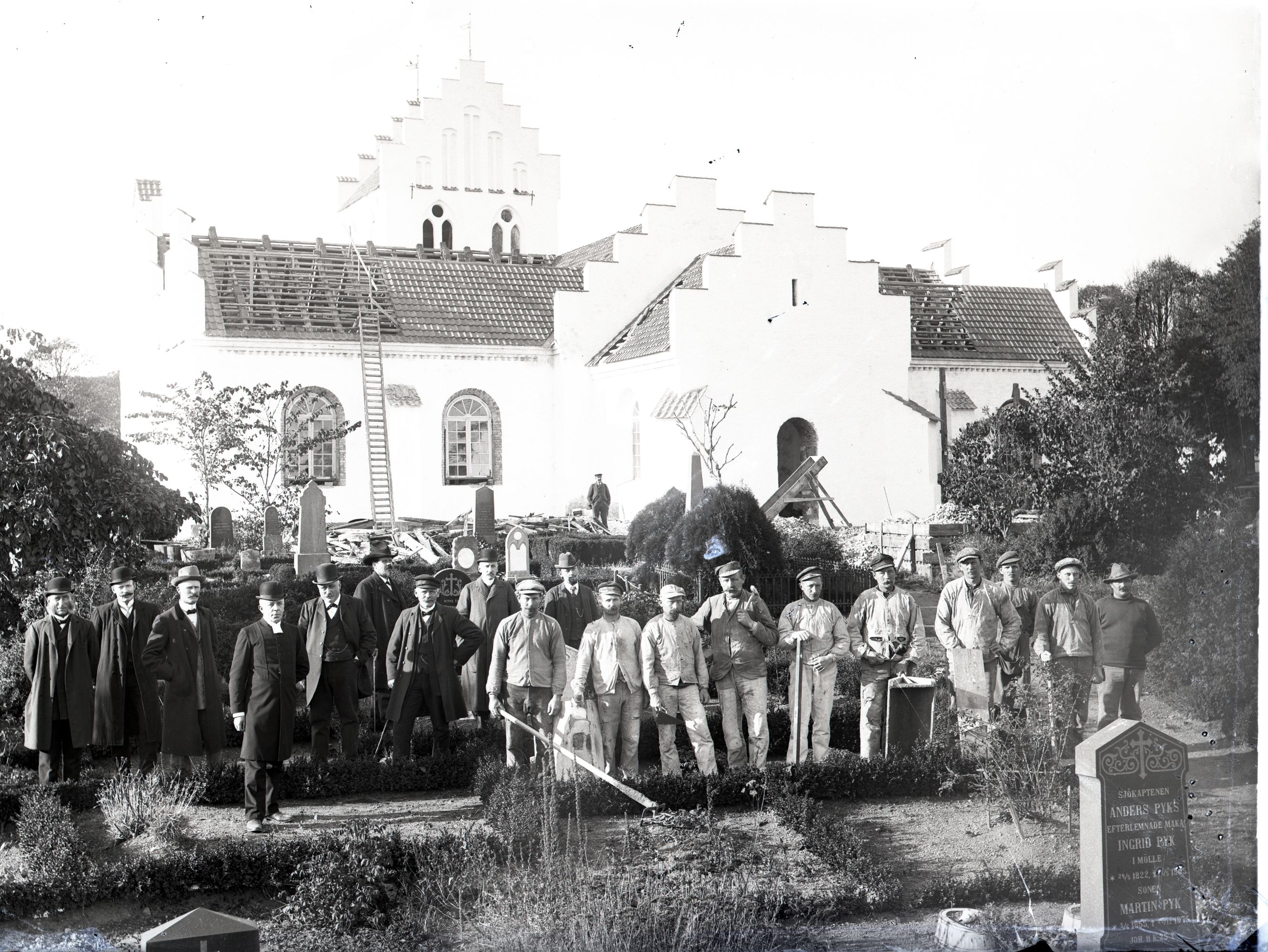 Brunnby kyrka, omläggning av tak