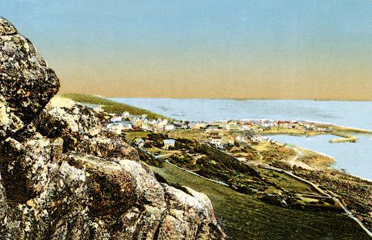Mölle Vy över hamnen från Kullaberg