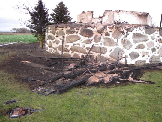 Brandstorps mölla efter branden 2013